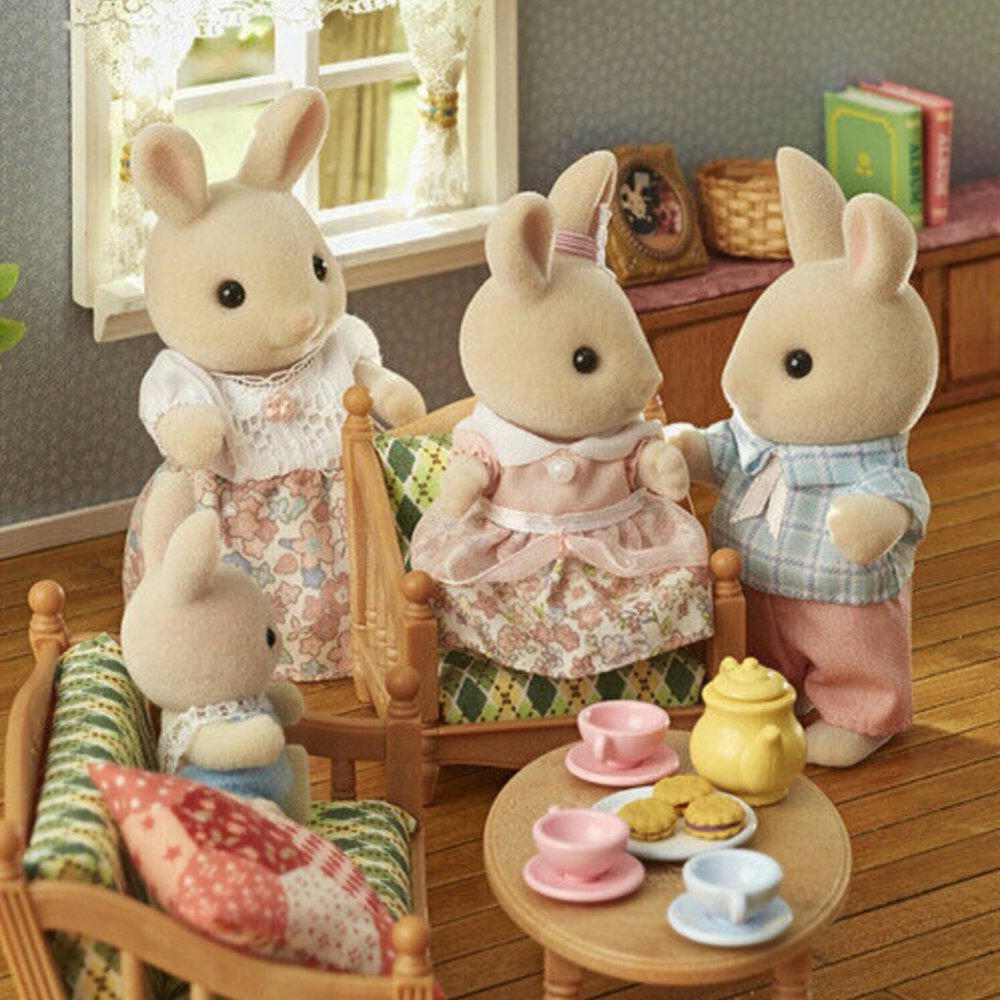 Sylvanian Families Calico Critters Miruku Milk Rabbit Family From Japan FS-47 - Picture 3 of 6